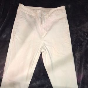 High waisted white skinny jeans size 27